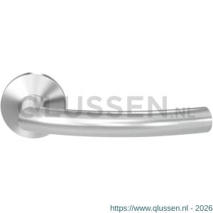GPF Bouwbeslag RVS 1075.09-00 GPF1075.00 Tonga deurkruk op rond rozet RVS 50x8 mm RVS geborsteld GPF1075090100-00