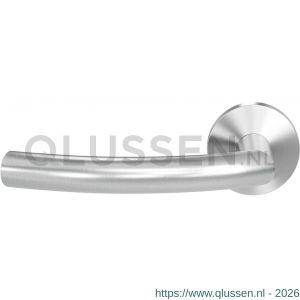 GPF Bouwbeslag RVS 1075.09-00L/R GPF1075.00L/R Tonga deurkruk gatdeel op rond rozet RVS 50x8 mm links-rechtswijzend RVS geborsteld GPF1075090200-00