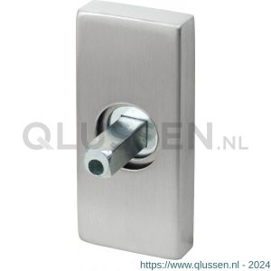 GPF Bouwbeslag RVS 1100.01.400 rechthoekig Click rozet 70x32x10 mm met vastgelaste knopvastzetter RVS geborsteld GPF110001400