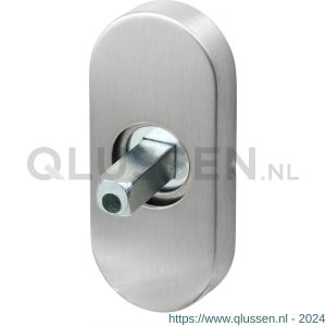 GPF Bouwbeslag RVS 1100.04.400 ovaal Click rozet 70x32x10 mm met vastgelaste knopvastzetter RVS geborsteld GPF110004400