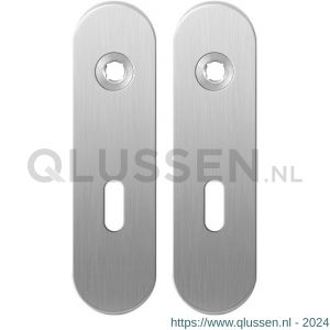 GPF Bouwbeslag RVS 1100.10 BB56 kortschild afgerond enkelverend 169x46x8,5 mm BB56 RVS geborsteld GPF110010101