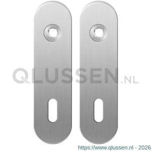 GPF Bouwbeslag RVS 1100.10 BB72 kortschild afgerond enkelverend 169x46x8,5 mm BB72 RVS geborsteld GPF110010111