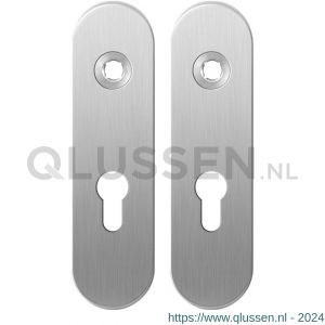 GPF Bouwbeslag RVS 1100.10 PC55 kortschild afgerond enkelverend 169x46x8,5 mm PC55 RVS geborsteld GPF110010132