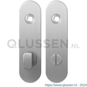 GPF Bouwbeslag RVS 1100.10 WC72/8 groot kortschild afgerond enkelverend 169x46x8,5 mm WC72/8 grote knop RVS geborsteld GPF110010872