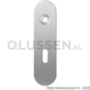 GPF Bouwbeslag RVS 1100.10L BB56 gatdeel linkswijzend kortschild afgerond 169x46x8,5 mm BB56 RVS geborsteld GPF110010201