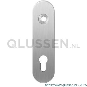 GPF Bouwbeslag RVS 1100.10L PC72 deurkruk gatdeel linkswijzend kortschild afgerond 169x46x8,5 mm PC72 RVS geborsteld GPF110010242