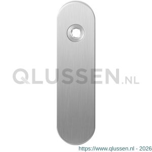 GPF Bouwbeslag RVS 1100.10R blind deurkruk gatdeel rechtswijzend kortschild afgerond 169x46x8,5 mm blind RVS geborsteld GPF110010300