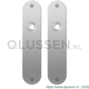 GPF Bouwbeslag RVS 1100.12 blind plaatschild afgerond zonder veer 181x41x2 mm blind RVS geborsteld GPF110012100