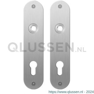 GPF Bouwbeslag RVS 1100.12 PC72 plaatschild afgerond zonder veer 181x41x2 mm PC72 RVS geborsteld GPF110012142