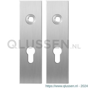 GPF Bouwbeslag RVS 1100.15 PC55 kortschild rechthoekig enkelverend 169x46x8,5 mm PC55 RVS geborsteld GPF110015132