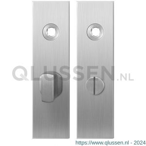 GPF Bouwbeslag RVS 1100.15 WC55/8 groot kortschild rechthoekig enkelverend 169x46x8,5 mm WC55/8 grote knop RVS geborsteld GPF110015855