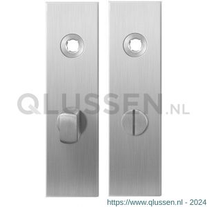 GPF Bouwbeslag RVS 1100.15 WC57/5 normaal kortschild rechthoekig enkelverend 169x46x8,5 mm WC57/5 normale knop RVS geborsteld GPF110015884