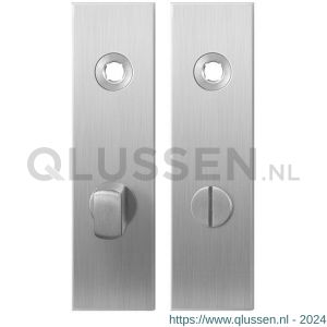 GPF Bouwbeslag RVS 1100.15 WC63/8 normaal kortschild rechthoekig enkelverend 169x46x8,5 mm WC63/8 normale knop RVS geborsteld GPF110015885