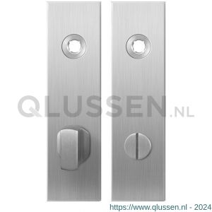 GPF Bouwbeslag RVS 1100.15 WC72/8 groot kortschild rechthoekig enkelverend 169x46x8,5 mm WC72/8 grote knop RVS geborsteld GPF110015872