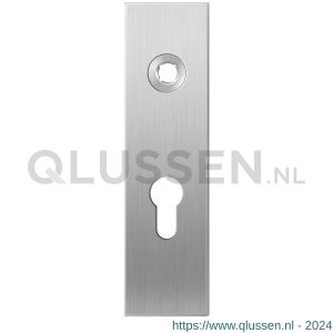 GPF Bouwbeslag RVS 1100.15L PC55 deurkruk gatdeel linkswijzend kortschild rechthoekig 169x46x8,5 mm PC55 RVS geborsteld GPF110015232