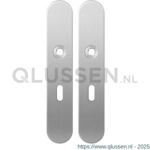 GPF Bouwbeslag RVS 1100.20 BB56 langschild afgerond enkelverend 218x40x8,5 mm BB56 RVS geborsteld GPF110020101