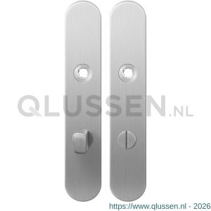 GPF Bouwbeslag RVS 1100.20 WC72/8 normaal langschild afgerond enkelverend 218x40x8,5 mm WC72/8 normale knop RVS geborsteld GPF110020886