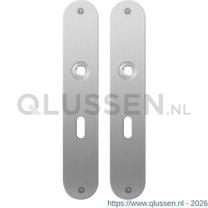 GPF Bouwbeslag RVS 1100.21 BB56 plaatschild afgerond zonder veer 220x40x2 mm BB56 RVS geborsteld GPF110021101