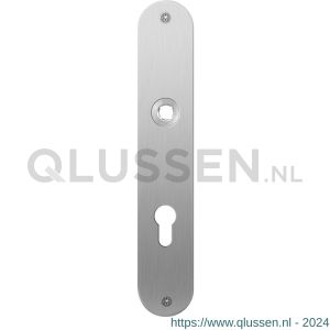 GPF Bouwbeslag RVS 1100.21L/R PC72 deurkruk gatdeel links-rechtswijzend plaatschild afgerond zonder veer 220x40x2 mm PC72 RVS geborsteld GPF110021242