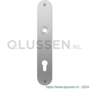 GPF Bouwbeslag RVS 1100.21L/R PC85 deurkruk gatdeel links-rechtswijzend plaatschild afgerond zonder veer 220x40x2 mm PC85 RVS geborsteld GPF110021252