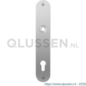 GPF Bouwbeslag RVS 1100.21L/R PC92 deurkruk gatdeel links-rechtswijzend plaatschild afgerond zonder veer 220x40x2 mm PC92 RVS geborsteld GPF110021262