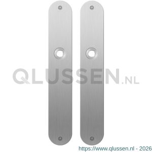 GPF Bouwbeslag RVS 1100.22 blind plaatschild afgerond zonder veer 240x40x2 mm blind RVS geborsteld GPF110022100