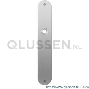 GPF Bouwbeslag RVS 1100.22L/R blind deurkruk gatdeel links-rechtswijzend plaatschild afgerond zonder veer 240x40x2 mm blind RVS geborsteld GPF110022200