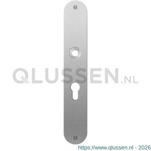 GPF Bouwbeslag RVS 1100.22L/R PC55 deurkruk gatdeel links-rechtswijzend plaatschild afgerond zonder veer 240x40x2 mm PC55 RVS geborsteld GPF110022232