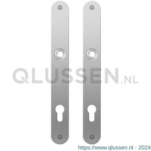 GPF Bouwbeslag RVS 1100.23 PC92 plaatschild afgerond zonder veer 240x30x2 mm PC92 RVS geborsteld GPF110023162