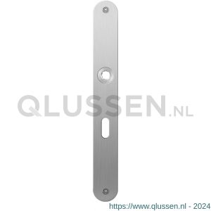 GPF Bouwbeslag RVS 1100.23L/R BB56 deurkruk gatdeel links-rechtswijzend plaatschild afgerond zonder veer 240x30x2 mm BB56 RVS geborsteld GPF110023201