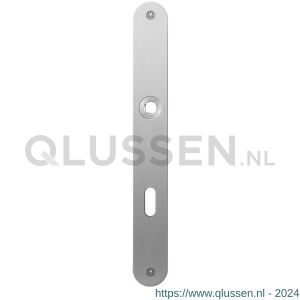 GPF Bouwbeslag RVS 1100.23L/R BB72 deurkruk gatdeel links-rechtswijzend plaatschild afgerond zonder veer 240x30x2 mm BB72 RVS geborsteld GPF110023211