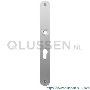 GPF Bouwbeslag RVS 1100.23L/R PC55 deurkruk gatdeel links-rechtswijzend plaatschild afgerond zonder veer 240x30x2 mm PC55 RVS geborsteld GPF110023232