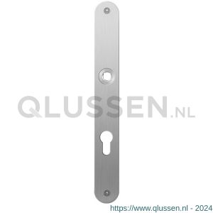 GPF Bouwbeslag RVS 1100.23L/R PC72 deurkruk gatdeel links-rechtswijzend plaatschild afgerond zonder veer 240x30x2 mm PC72 RVS geborsteld GPF110023242