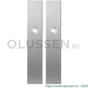 GPF Bouwbeslag RVS 1100.25 blind langschild rechthoekig enkelverend 218x40x8,5 mm blind RVS geborsteld GPF110025100