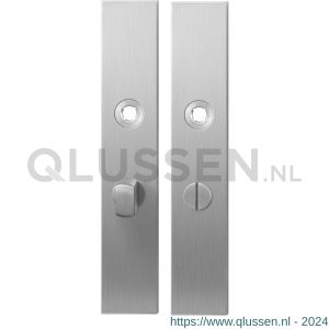 GPF Bouwbeslag RVS 1100.25 WC55/8 normaal langschild rechthoekig enkelverend 218x40x8,5 mm WC55/8 normale knop RVS geborsteld GPF110025883