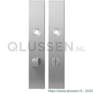 GPF Bouwbeslag RVS 1100.25 WC72/8 normaal langschild rechthoekig enkelverend 218x40x8,5 mm WC72/8 normale knop RVS geborsteld GPF110025886