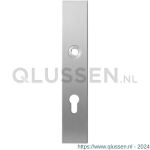 GPF Bouwbeslag RVS 1100.25L PC72 deurkruk gatdeel linkswijzend langschild rechthoekig 218x40x8,5 mm PC72 RVS geborsteld GPF110025242