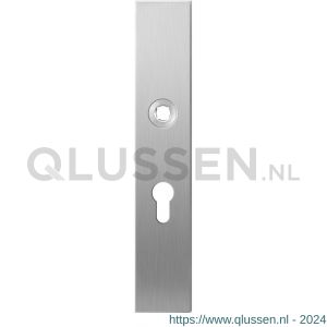 GPF Bouwbeslag RVS 1100.25R PC55 deurkruk gatdeel rechtswijzend langschild rechthoekig 218x40x8,5 mm PC55 RVS geborsteld GPF110025332