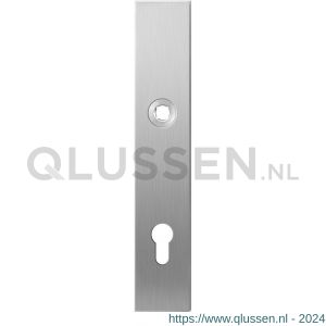 GPF Bouwbeslag RVS 1100.25R PC85 deurkruk gatdeel rechtswijzend langschild rechthoekig 218x40x8,5 mm PC85 RVS geborsteld GPF110025352