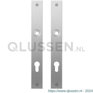 GPF Bouwbeslag RVS 1100.28 PC85 plaatschild rechthoekig zonder veer 240x30x2 mm PC85 RVS geborsteld GPF110028152