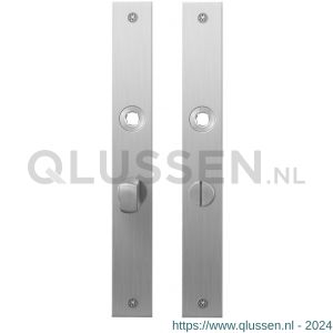 GPF Bouwbeslag RVS 1100.28 WC55/8 normaal plaatschild rechthoekig zonder veer 240x30x2 mm WC55/8 normale knop RVS geborsteld GPF110028883