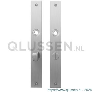 GPF Bouwbeslag RVS 1100.28 WC63/8 normaal plaatschild rechthoekig zonder veer 240x30x2 mm WC63/8 normale knop RVS geborsteld GPF110028885