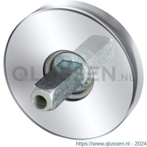 GPF Bouwbeslag RVS 1100.05.400 rozet rond 50x6 mm met vastgelaste knopvastzetter RVS gepolijst GPF110045400