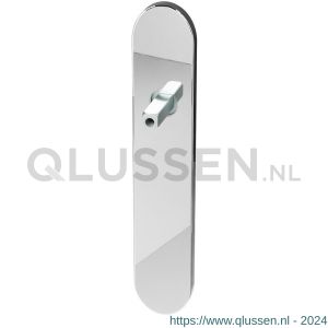 GPF Bouwbeslag RVS 1100.60.401 BB56 langschild afgerond 220x40x8 mm BB56 met vastgelaste knopvastzetter RVS gepolijst GPF110060401