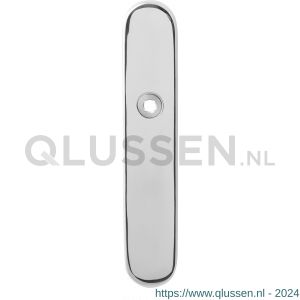 GPF Bouwbeslag RVS 1100.60 WC57/5 normaal langschild afgerond enkelverend 218x40x8,5 mm WC57/5 normale knop RVS gepolijst GPF110060884