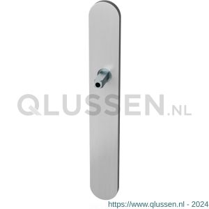 GPF Bouwbeslag RVS 1100.70.400 XL blind langschild XL afgerond 282x40x8,5 mm blind met vastgelaste knopvastzetter RVS geborsteld GPF110070400