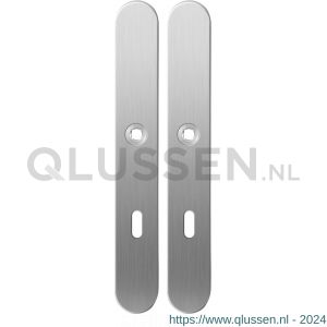 GPF Bouwbeslag RVS 1100.70 XL BB72 langschild XL afgerond enkelverend 282x40x8,5 mm BB72 RVS geborsteld GPF110070111