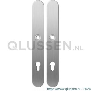 GPF Bouwbeslag RVS 1100.70 XL PC85 langschild XL afgerond enkelverend 282x40x8,5 mm PC85 RVS geborsteld GPF110070152