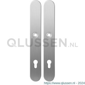 GPF Bouwbeslag RVS 1100.70 XL PC92 langschild XL afgerond enkelverend 282x40x8,5 mm PC92 RVS geborsteld GPF110070162