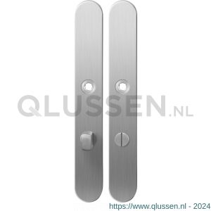 GPF Bouwbeslag RVS 1100.70 XL WC72/8 normaal langschild XL afgerond enkelverend 282x40x8,5 mm WC72/8 normale knop RVS geborsteld GPF110070886